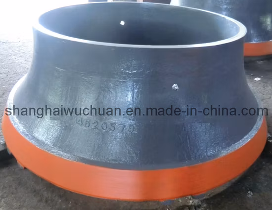 マントルボウルライナー凹面、コーンクラッシャー摩耗ライナーマンガン鋳造スペアパーツ